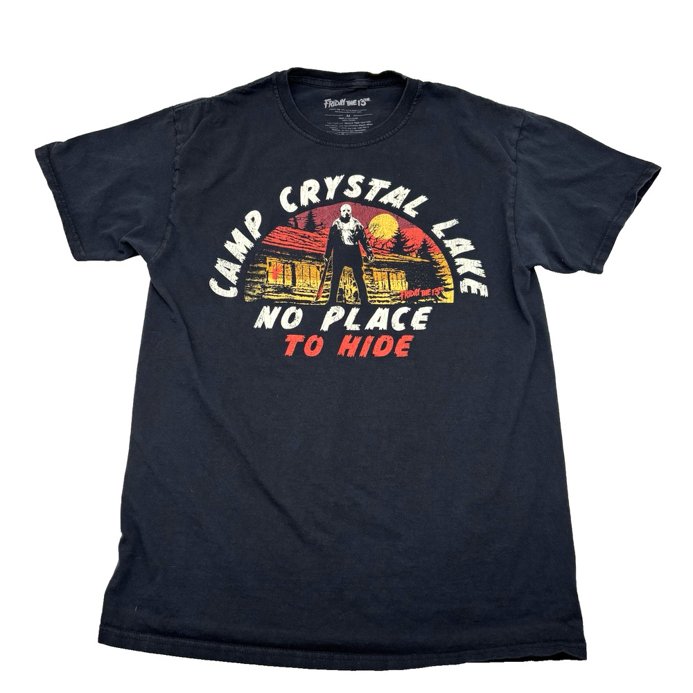 Friday The 13th Camp Crystal Lake Jason Vorhees No Place to Hide T-shirt M